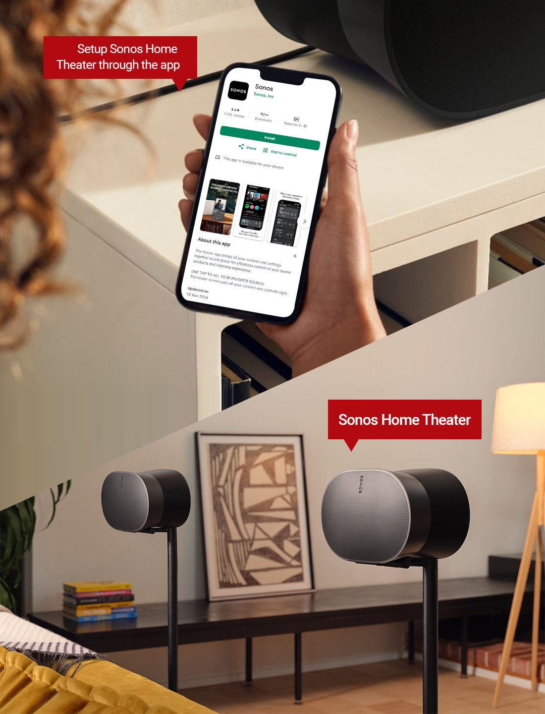 Setup Sonos Home Theater through the app