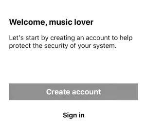 Sonos app Sign in